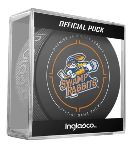 2022-23 GREENVILLE SWAMP RABBITS ECHL OFFICIAL GAME PUCK WITH DISPLAY CASE *NEW* Cover