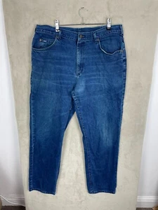 Pantalones de mezclilla rectos regulares Lee vintage para hombre hechos en EE. UU. talla W36 L32 azul cremallera mosca - Imagen 1 de 6