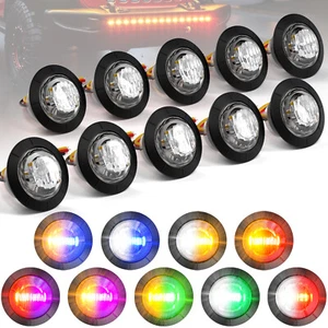 10x 12V Round LED Grille Lights Universal Dual Color Truck Car Suv DRL Fog Light - Bild 1 von 18