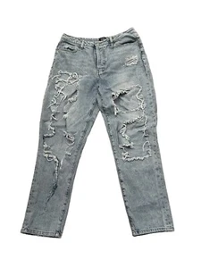 Simple Society hellblaue Denim zerrissene Damenjeans Größe 13/31 - Bild 1 von 7