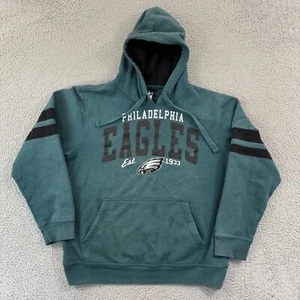 Vintage Philadelphia Eagles Sweatshirt Men Large Green Hoodie Sport NFL Football - Picture 1 of 11
