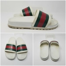 gucci flip flops mens white