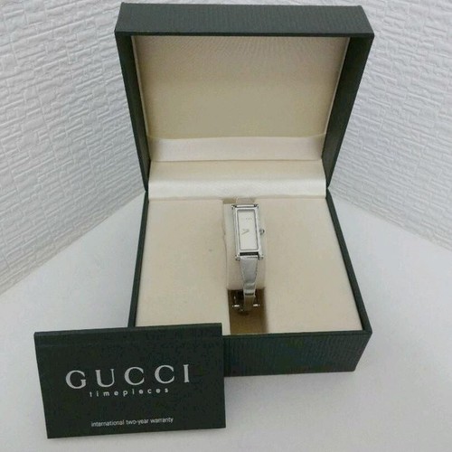 Orologio da polso GUCCI 1500L colore argento braccialetto con scatola originale pulito