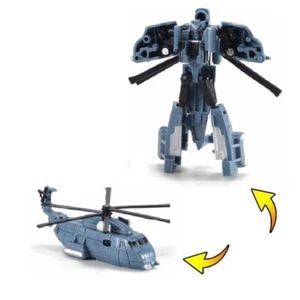 9cm Storm Helicopter Mini Transformer Action Figures Robot Car Model 2in1 Toys - Picture 1 of 8