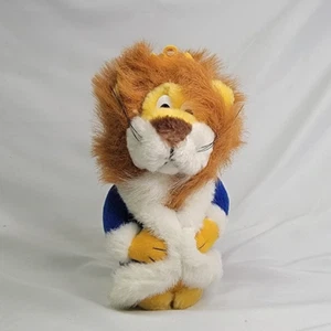 Plush King Lion Stuffed Animal Vintage Blue Robe Crown 8” Liberty Toy 1993 - Picture 1 of 6