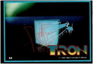 TRON MOVIE 1981 DISNEY TRADING CARDS DONRUSS 1982 BRUCE BOXLEITNER BASE CARD 64