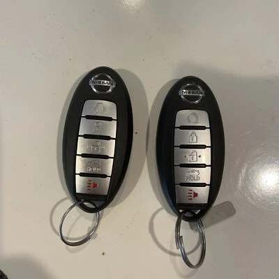 OEM 2020 Nissan Maxima Platinum Remote Key Fob 9DJ38 (both are from same car) - Image 1 of 4