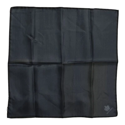 DOLCE & GABBANA Scarf Blue DG Crown Silk Square Men Foulard 22.5cm x 22cm 120usd - Изображение 1 из 4