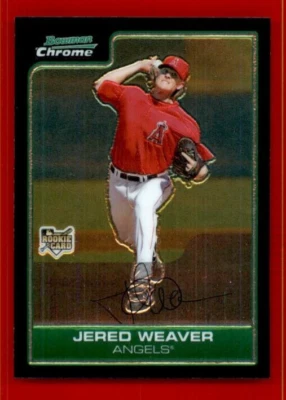 2006 Bowman Chrome Draft #8 Jered Weaver (RC). - Image 1 of 2