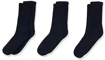 Jefferies Socks Boys Navy Seamless Half Cushion 3 Pack Crew Socks Size M L92449 — 第 1/3 张图片