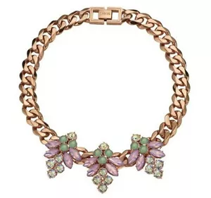 MAWI TRIPLE CRYSTAL FIREFLY ROSE GOLD NECKLACE - Picture 1 of 6