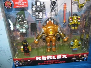 ROBLOX DUNGEON QUEST FUSION GOLIATH THROWDOWN 6 ACTION FIGURES 14 PIECES **NEW** - Picture 1 of 10