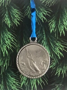 Cuerda de vela de peltre barco náutico barco marinero océano árbol de Navidad adorno I - Imagen 1 de 1