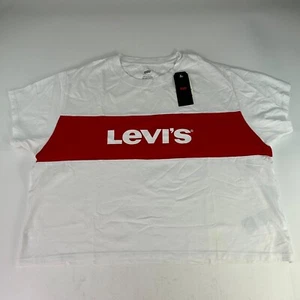LEVI'S Women's GRAPHIC White Red VARSITY TEE SHIRT Size XL San Francisco T-shirt - Picture 1 of 10