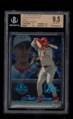 1997 FLAIR SHOWCASE ROW 1 LEGACY #86 BRET BOONE REDS#/100 BGS 9.5 GEM MINT POP 1 - Image 1 of 2