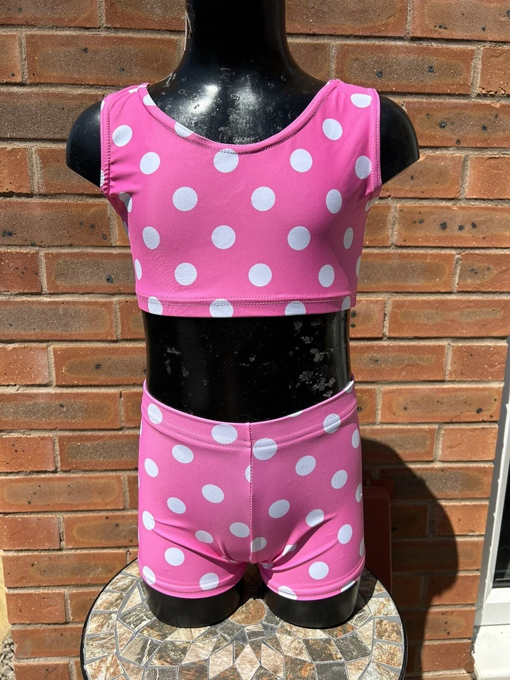 lycra crop top amd shorts dance costume - Image 1 of 1