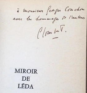 EO ENVOI dédicace 1971 CLAUDE LOUIS-COMBET : MIROIR DE LÉDA - Imagen 1 de 3