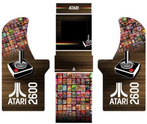 Armadio Arcade 1UP grafica/opera d'arte armadio completo - tema Atari 2600 - Foto 1 di 1