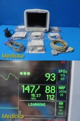 GE Dash 4000 Monitor (T/CO, SpO2, ECG, NBP, 2X IBP, Print) W/ NEW Leads ~ 35143 - Image 1 of 4