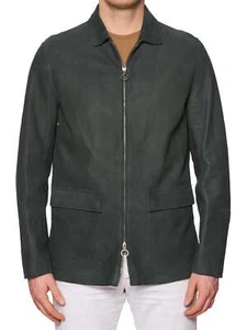 SERAPHIN Green Deer Leather Unlined Jacket FR 48 US S-M - Imagen 1 de 7