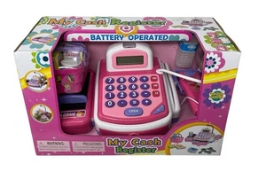 Pretend Play elektronische Registrierkasse Spielzeug realistische Aktionen & Geräusche rosa Farbe - Bild 1 von 4