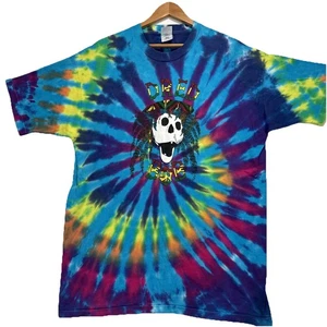 T-shirt vintage Grateful Dead Rasta psichedelica punto singolo tie dye taglia XXL - Foto 1 di 9