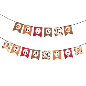 Thanksgiving Decoration Harvest Decorations Thankgive Sign Banner Paper Festoon - Picture 1 of 4
