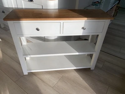 COTSWOLD CREAM & OAK CONSOLE HALLWAY TABLE & 2 DRAWERS  COUNTRY COTTAGE COASTAL - Image 1 of 4