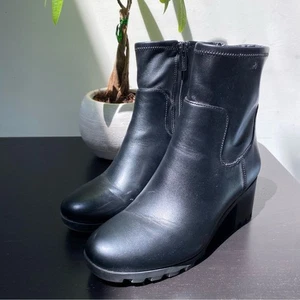 Vionic Ronan wasserdichte schwarze Stiefeletten mit Absatz Größe 7,5 - Bild 1 von 11