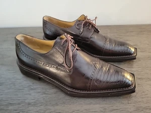 Herren Mezlan Original Eidechse Größe 9,5M 929L Hergestellt in Spanien Elegant Schuhe Schnürschuhe - Bild 1 von 13