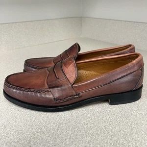 Allen Edmonds Cavanaugh Pinch Penny slip on loafer Oxblood Calfskin Men Size 8.5 - Picture 1 of 9