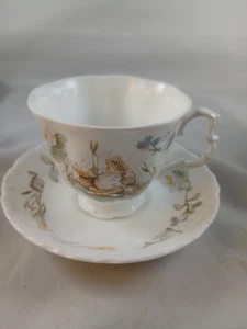 Royal Albert Tea Cup & Saucer Jeremy Fisher Bone China 1st Quality British - Picture 1 of 11