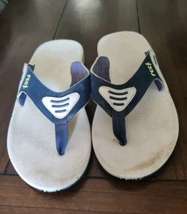 Herren Reef Flip Flops Sandalen Zehentrenner Komfort Gr. 9 Eur 41/42 blau getragen & bequem - Bild 1 von 6