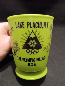 Vintage Lake Placid NY New York The Olympic Village USA Whirley Industries Cup - Foto 1 di 9