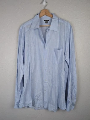 Martin Gordon Shirt Mens XL Striped Linen Blend Button Up Long Sleeve Casual - Image 1 of 4