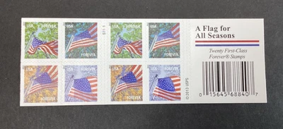 U.S. Forever Stamps #4781b A Flag For All Seasons Full Booklet Of 20 Mint NH - Image 1 of 2