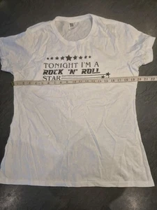 Tonight I'm A Rock ' N ' Roll Star T-Shirt, White Size Large 40" Chest - Picture 1 of 3