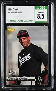 1994 Classic #1 Michael Jordan White Sox / Birmingham Barons - CSG 8.5 NM/Mint+ - Picture 1 of 2