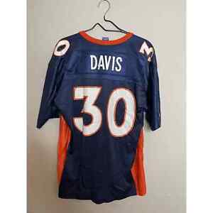 Vintage Champion NFL Denver Broncos Terrell Davis 30 Football Jersey Mens L