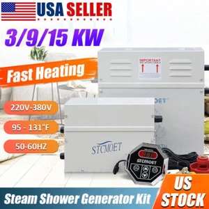 3-15KW Steam Generator Shower Sauna Bath Home Spa & ST-135 Controller Humidifier - Picture 1 of 15