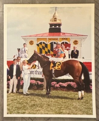 FOTO DOBLE J 8X10 VICTORIA DE GARY STEVENS 1991 EN EL CIRCUITO DE CARRERAS DE PIMLICO GUARDADO CON SEGURIDAD Foto 1 de 2