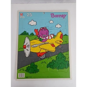 1993 Frame Tray Puzzle Barney Airplane 25 PC - Picture 1 of 4