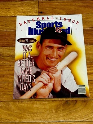 4/16/90 NEWSSTAND Sports Illustrated Ted Williams Red Sox EX-NM! - Image 1 of 4