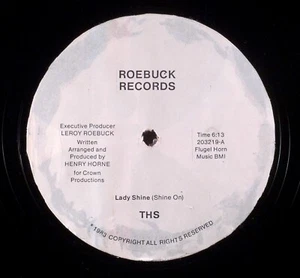 THS - Lady Shine (Shine On) 12" RARE BOOGIE MODERN PROMO *ROEBUCK* '83 VG+ hear - Picture 1 of 2