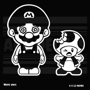 Super Mario - Pilz - Kröte - Lustig - Nintendo - Vinyl Aufkleber Aufkleber - Bild 1 von 3