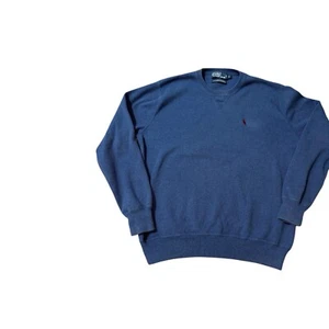 Polo Ralph Lauren Blue Crew Neck 100% Cotton Men’s Size Large Classic - Picture 1 of 5