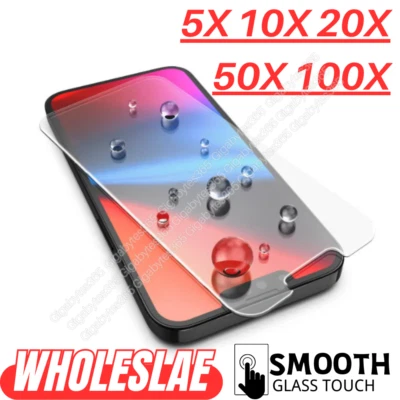 Venta al por mayor Protector de pantalla de vidrio templado a granel para iPhone 14 13 12 11 XS XR XS 8 Foto 1 de 4