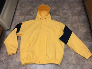 OUTER BANKS Crew 🟡Yellow Navigator SAILING Jacket w/ Hood Coat Men’s  L-EUC - Picture 1 of 7