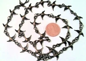 20" Antiqued Gold Pewter 15x16mm BIRD Connectors or Chain Connectors * - Picture 1 of 2