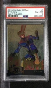 1995 Marvel Metal Cyclops Gold Blaster #3 PSA 8 NM-MT C#58968837 - Bild 1 von 2